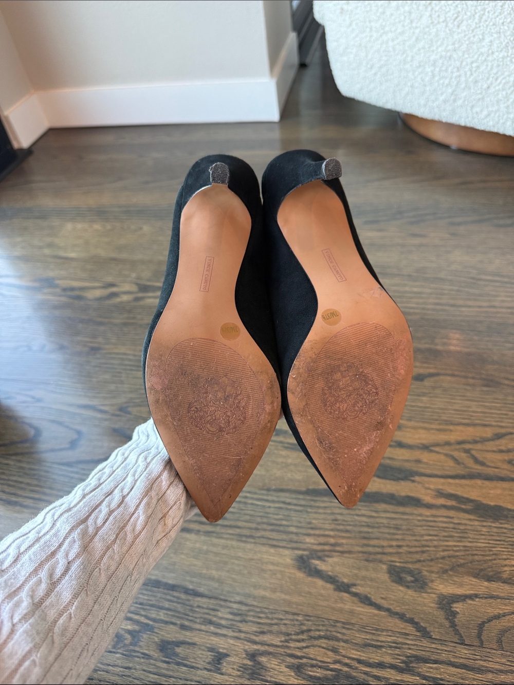 Vince Camuto Berodie Black Suede Pointed-Toe Slip-On Mules size 7 EUC - Picture 7 of 16